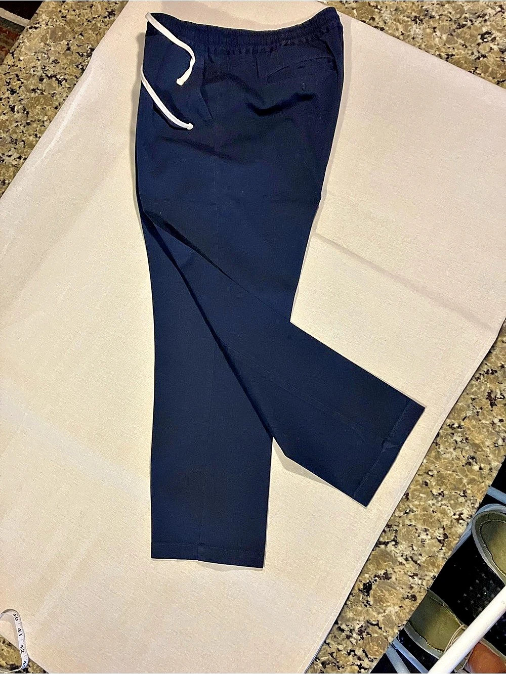 J.Crew Men’s Large Navy Stretch Drawstring Pants Re-Imagined